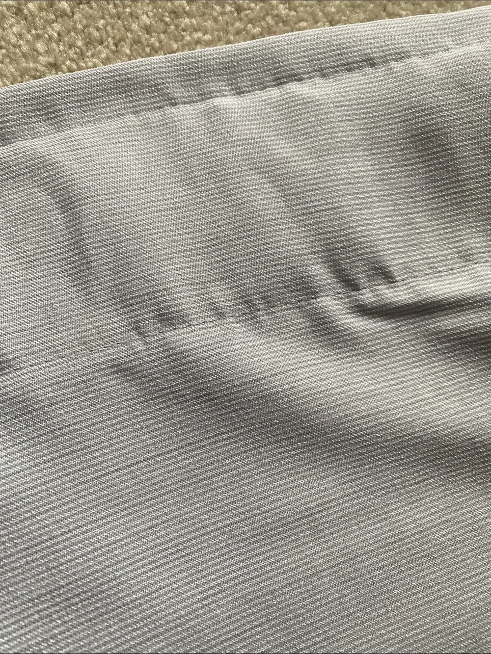 IKEA Gray Room darkening Curtain Panel - 2 panels /Textured Fabric. 57”w x 98”l